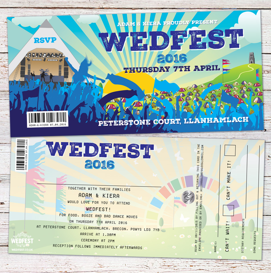 wedfest wedding invitation