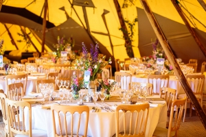 festival wedding tables