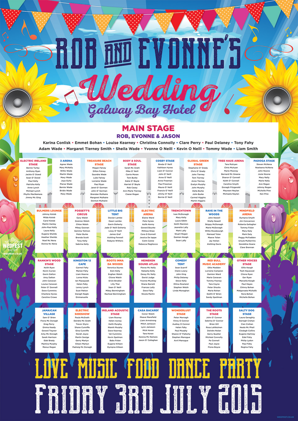 galway bay hotel festival wedding table plan