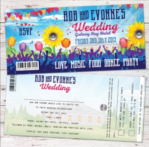 irish festival wedding invitations