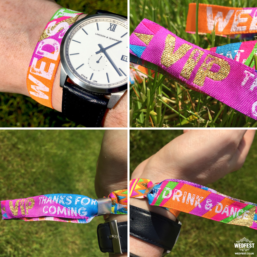 wedstock wristband wedding favor