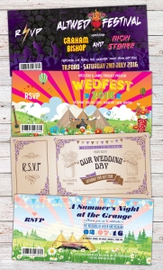 festival boho wedfest rock n roll wedding invites