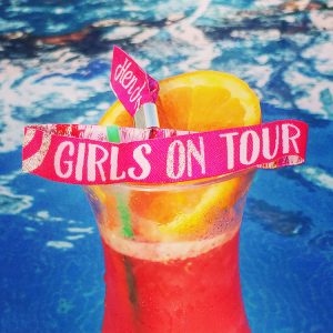 girls on tour hen party wristbands
