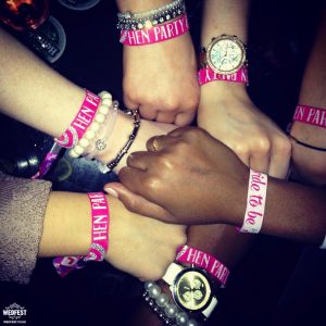 hen party wristbands from wedfest