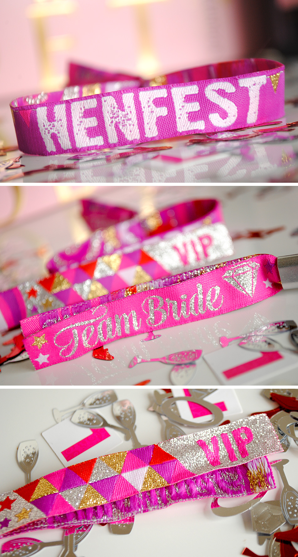 henfest team bride hen party wristbands