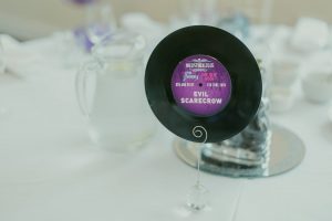 rock n roll wedding vinyl record table name