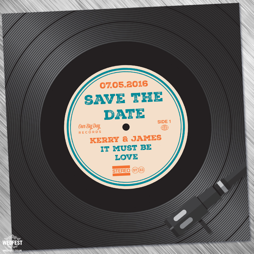 vinyl record wedding invitation / save the date vinyl record wedding invitation