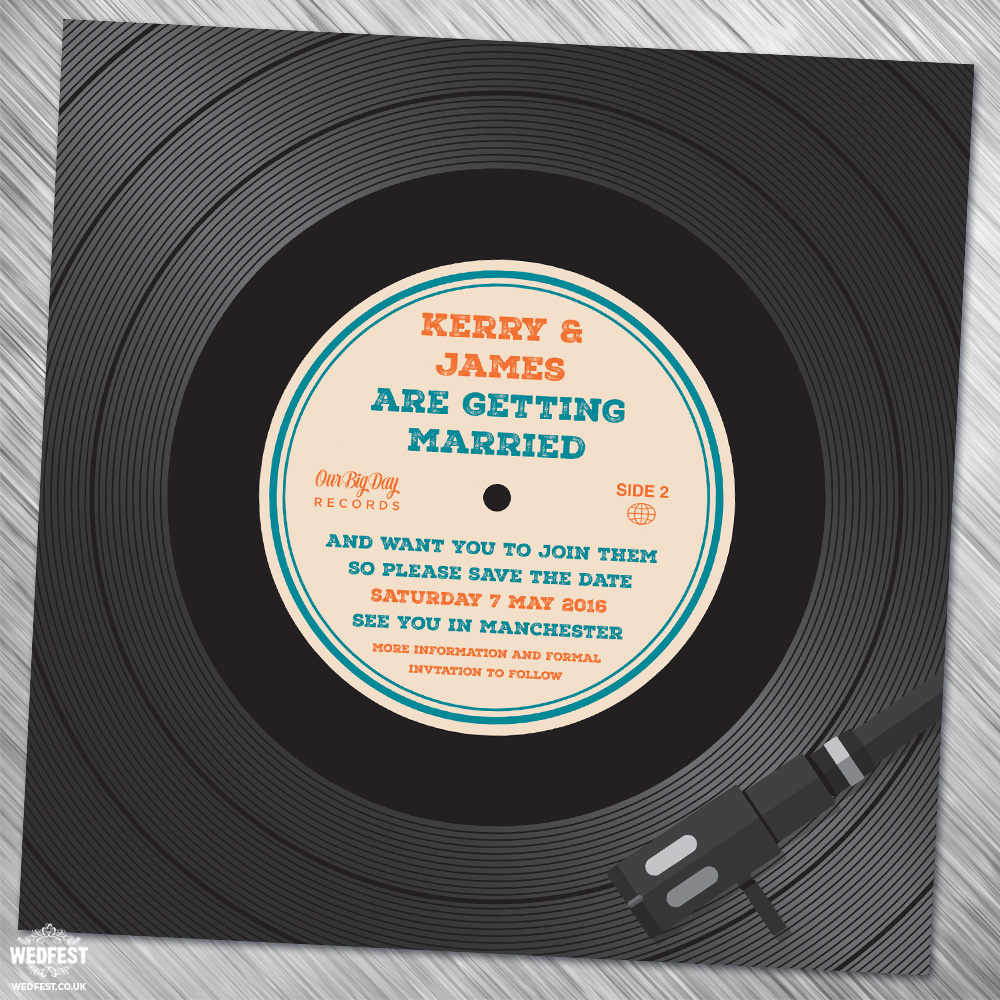 vinyl record wedding save the date vinyl record wedding save the date