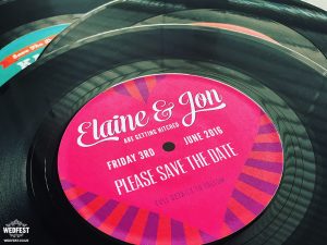 wedding vinyl record invitation