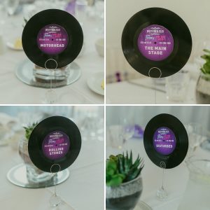 wedding vinyl record table name decor