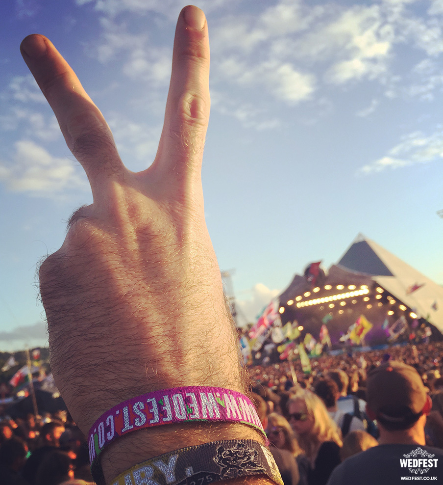 wedfest wedding wristbands at glastonbury 2016