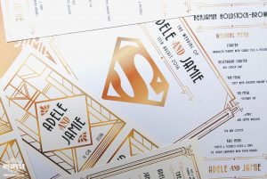 gatsby themed wedding stationery