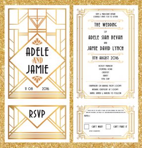 great gatsby wedding invite