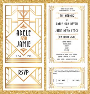 great gatsby wedding invite
