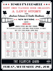 movie names wedding table and seating planner