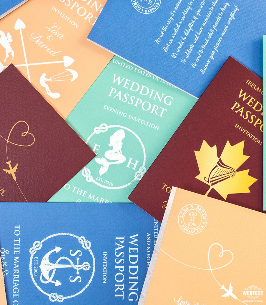 customised-wedding-passports | WEDFEST - Festival Themed Wedding Stationery