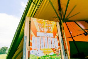 glastonbury festival wedding table plan