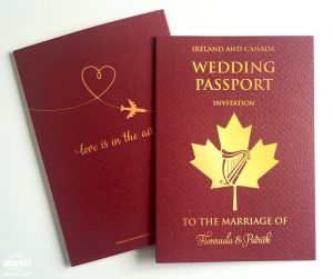 irish passport wedding invitation