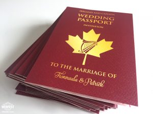 passport wedding invitation