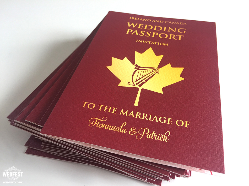 Personalized Passport Wedding Birthday Party Invitation 