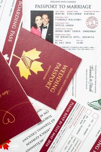 wedding passport invitation boarding pass