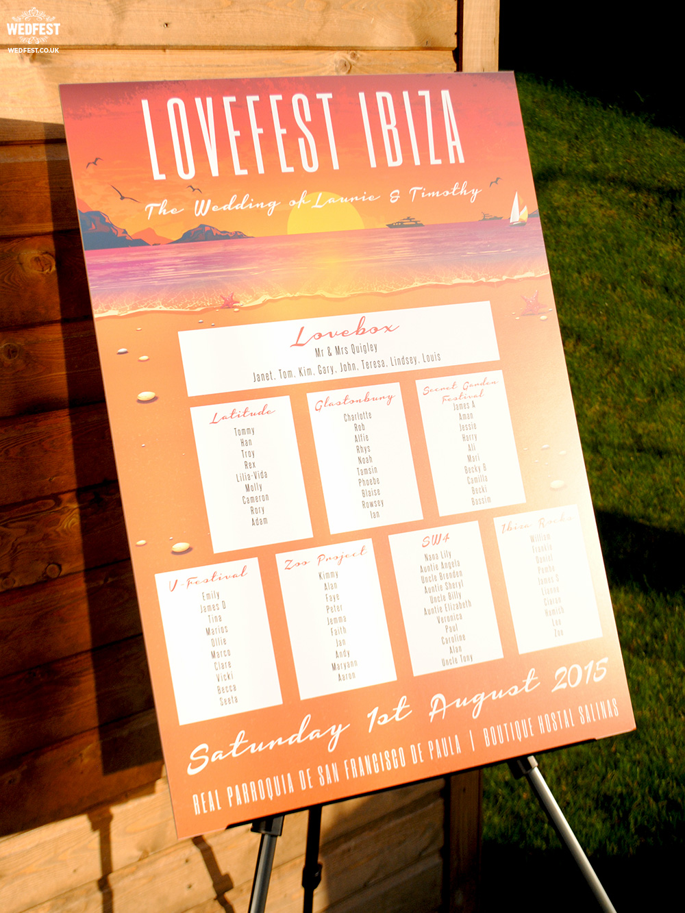 a1 ibiza wedding seating chart