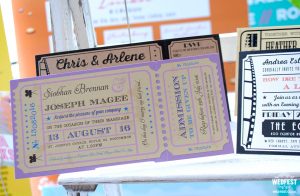 cinema ticket wedding invitations