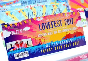 lovefest festival wedding invites