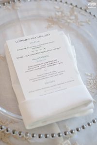 personalised wedding menus