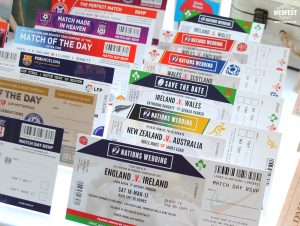 rugby ticket wedding invites