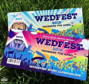 wedfest festival wedding invitation