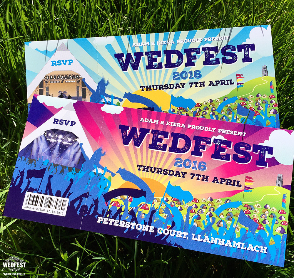 wedfest festival wedding invitation