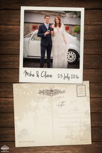 polaroid wedding thank you card