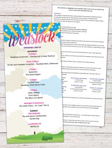 wedstock wedfest wedding invites