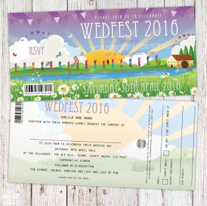 wedfest festival wedding invitation slane ireland