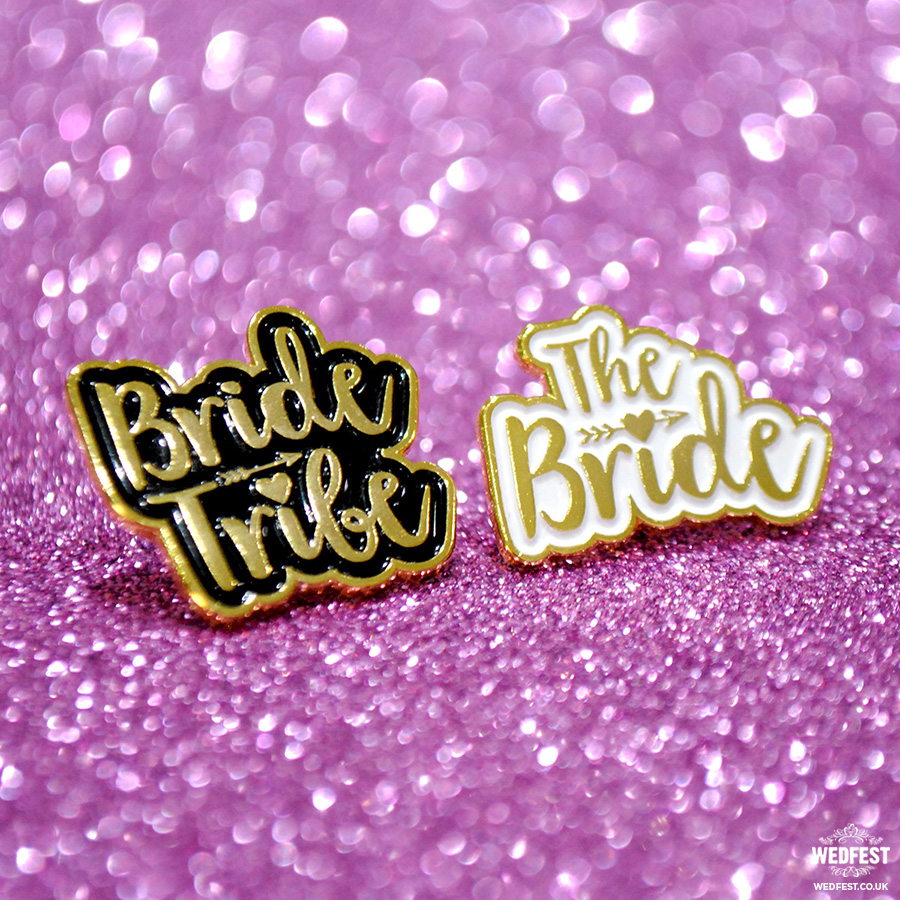 bride tribe hen party enamel pin badges