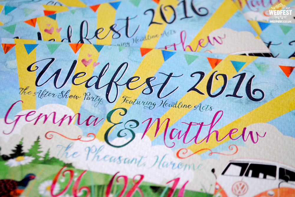 wedfest watercolour wedding invitations