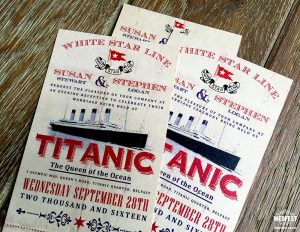 titanic wedding invitation