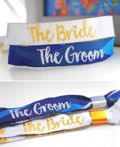 bride and groom wedding wristband accessories