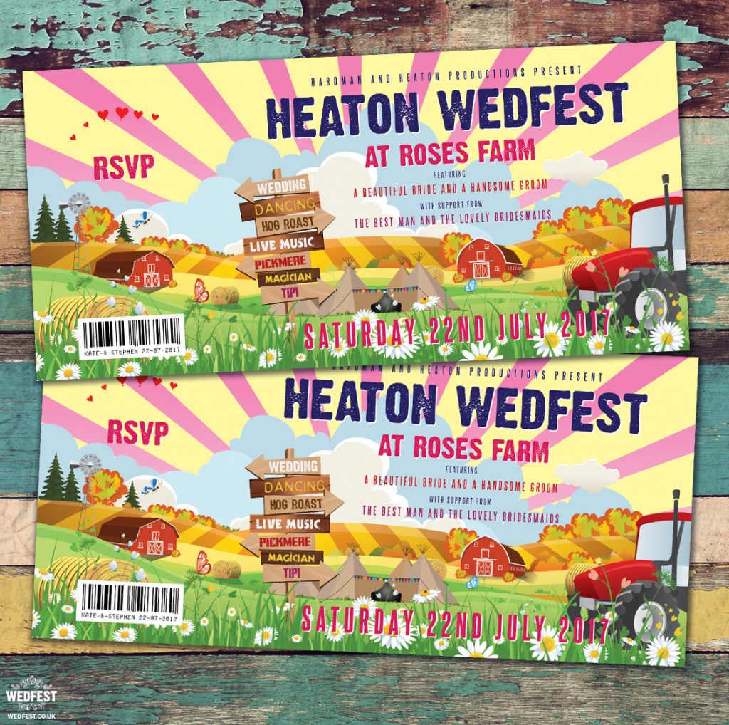 farm themed wedding invitations