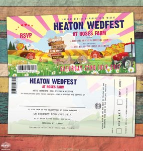 festival farm wedding invites