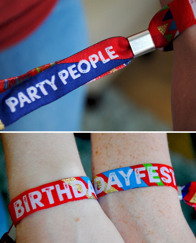 birthday parties festival woven wristbands