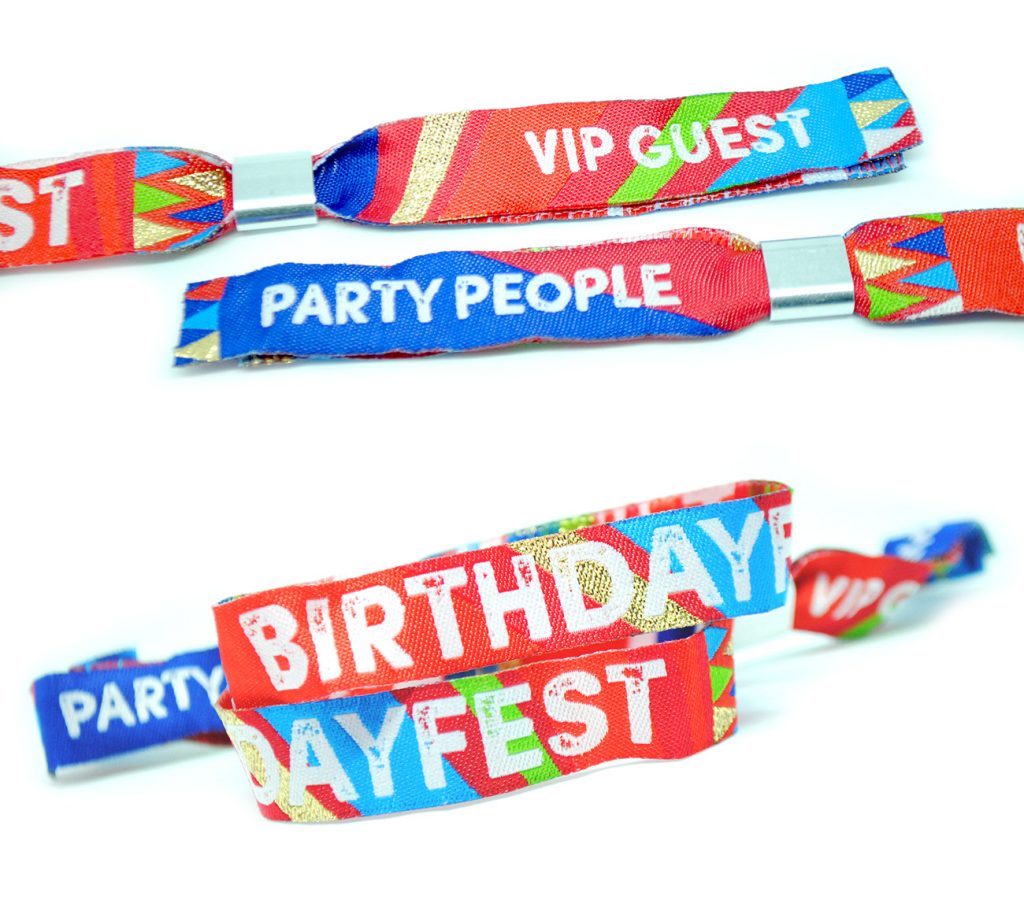 birthday party wristband favors