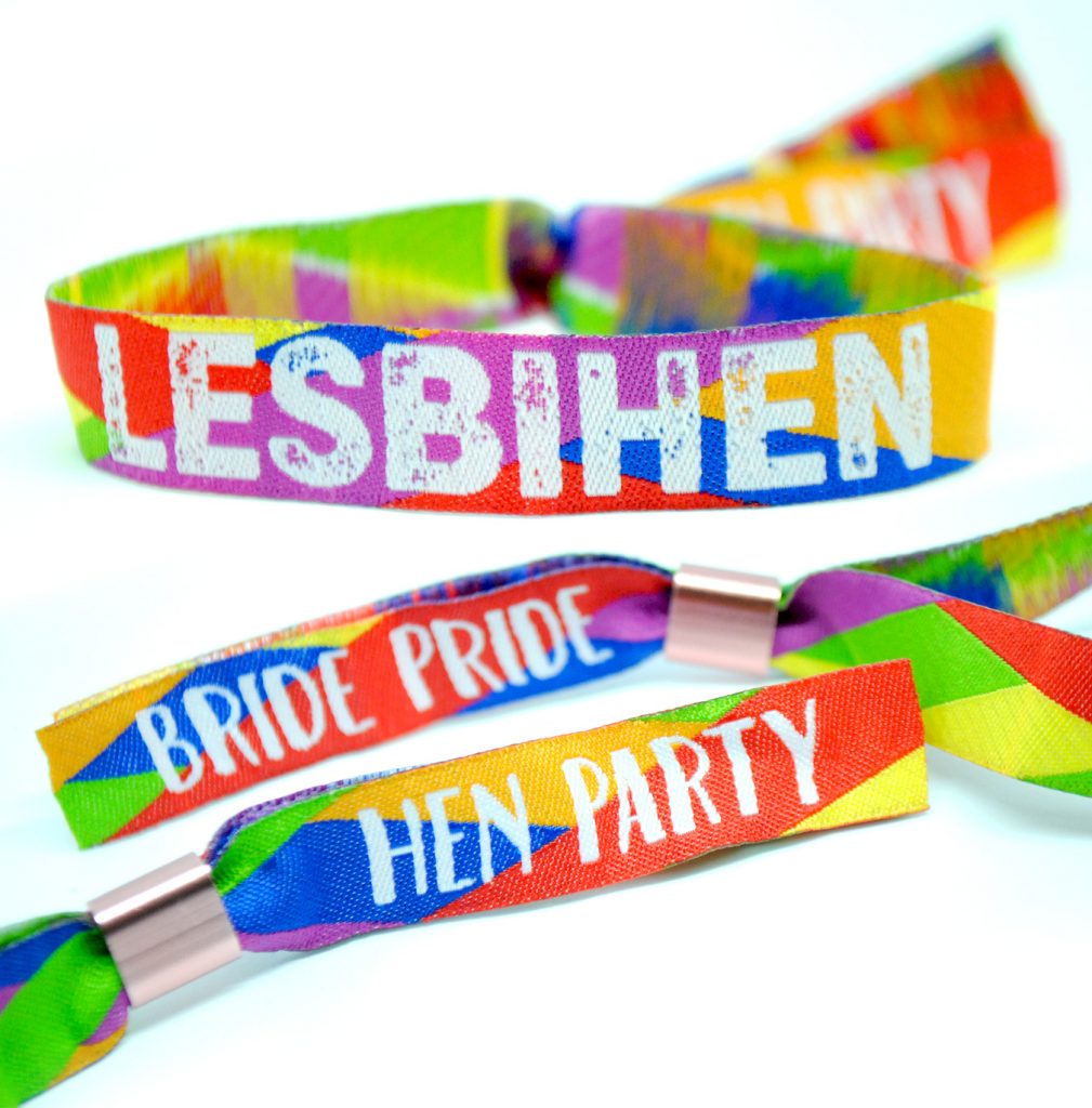 lesbihen lesbian hen party wristbands