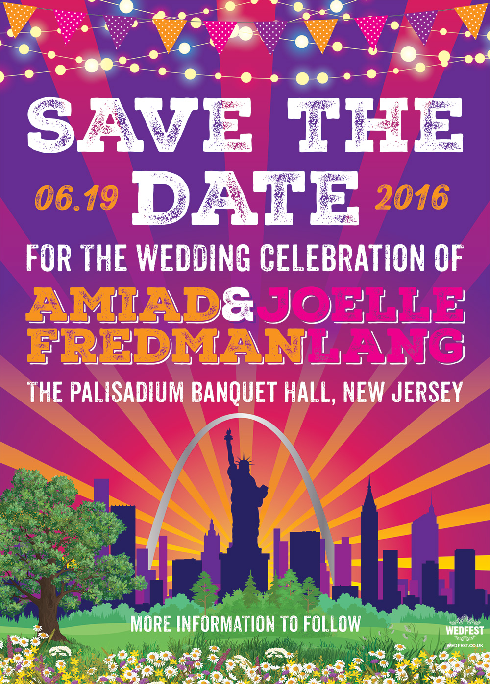new york new jersey festival wedding save the date