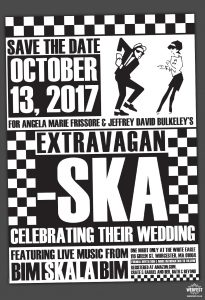 ska music wedding save the date invitations