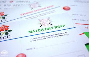 cricket ticket wedding invitations