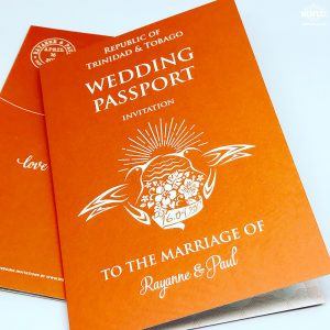 custom passport wedding invitations
