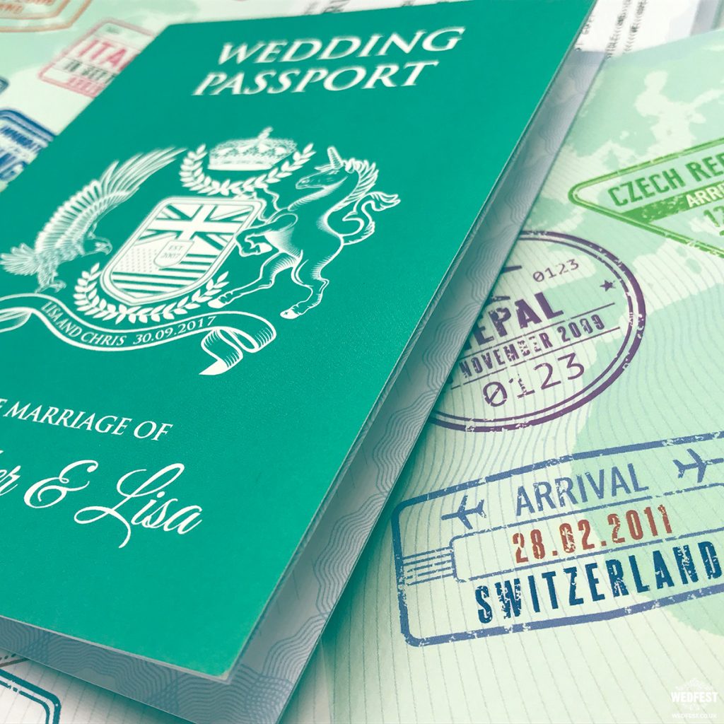 destination wedding passport invitation