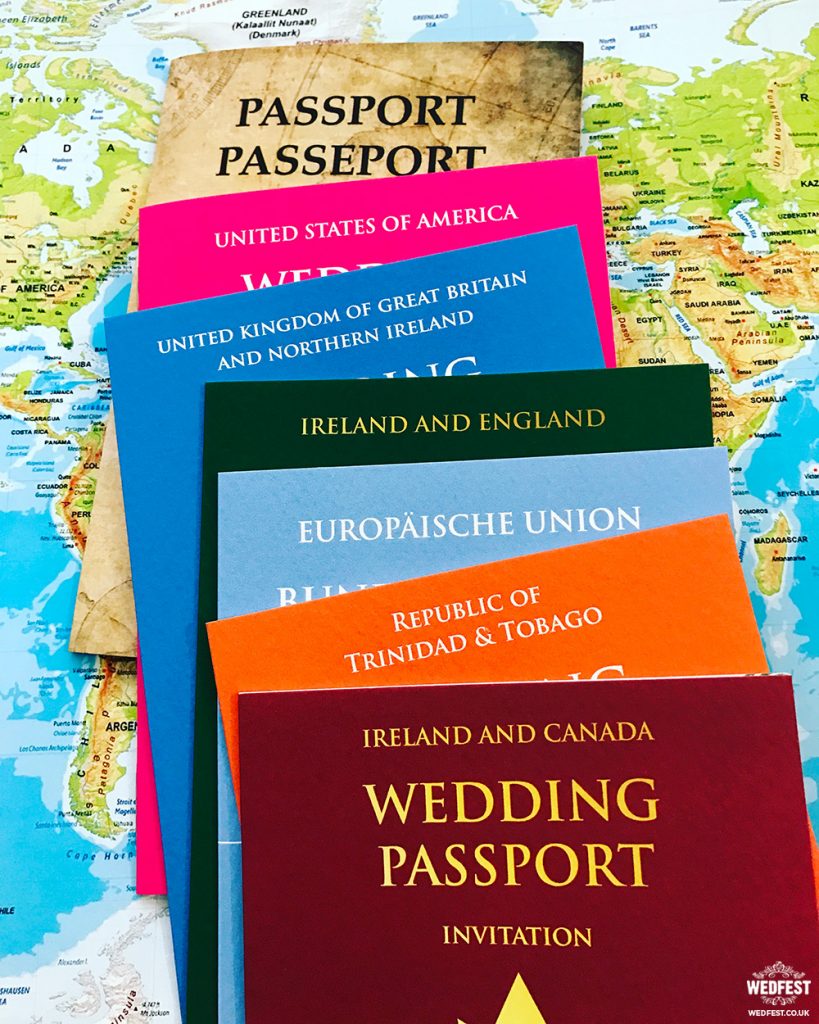 international passport style wedding invitations